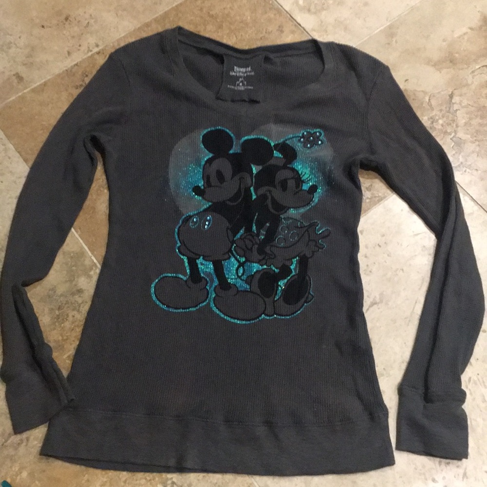 Disneyland Park limited edition Mickey & Minnie vintage garment dyed shirt